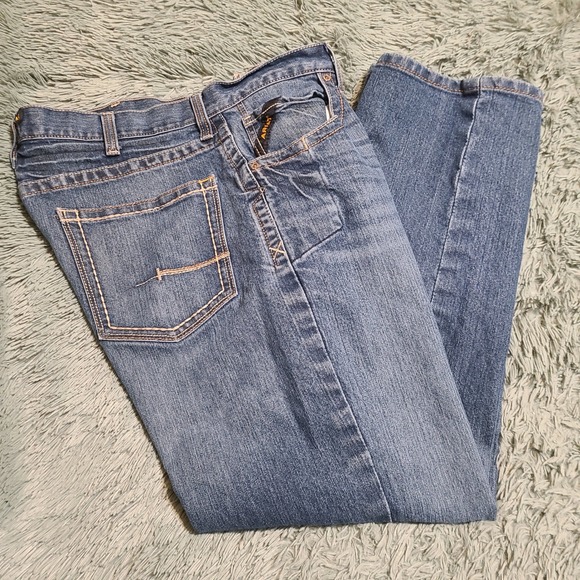 Ariat Rebar M5 Mens Denim Work Jeans Straight Leg Knife Pocket 42x30 Fits‎ 41x29 - Picture 5 of 7